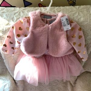6-9 mos Dress with vest 2 pc